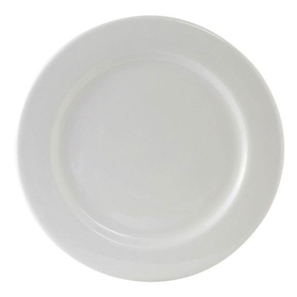 Tuxton ALA-090 Round Plate, 9", R.E., Porcelain White - 2 dz/Case