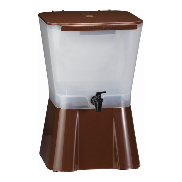 Tablecraft 954 Brown Traditional Beverage Dispenser, 3 Gallon