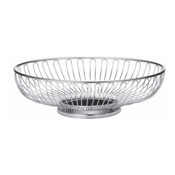 Tablecraft 4171 Oval Chalet Basket, 7-1/4" x 5-1/2" x 2-1/2", Chrome Plated Steel Tablecraft 4171 Oval Chalet Basket, 7-1/4" x 5-1/2" x 2-1/2", Chrome Plated Steel
