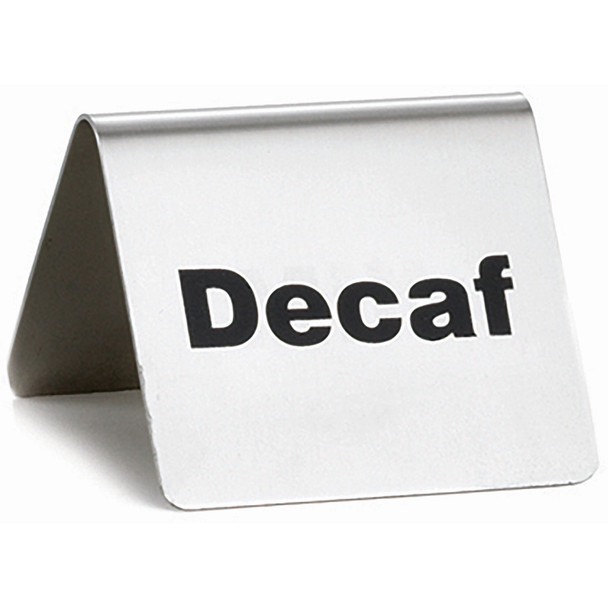 Tablecraft B2 Buffet Tent, Decaf, 2-1/2" x 2" x 2", Stainless Steel