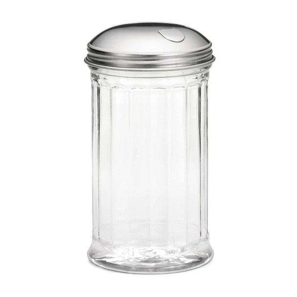 Tablecraft P57S Polycarbonate Sugar Pourer with Side Flap Top, 12 oz.