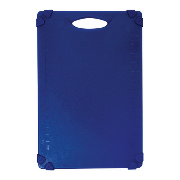 Tablecraft CBG1218ABL Cutting Board, 12 x 18  AntiSlip-grips Hook Hand, Blue