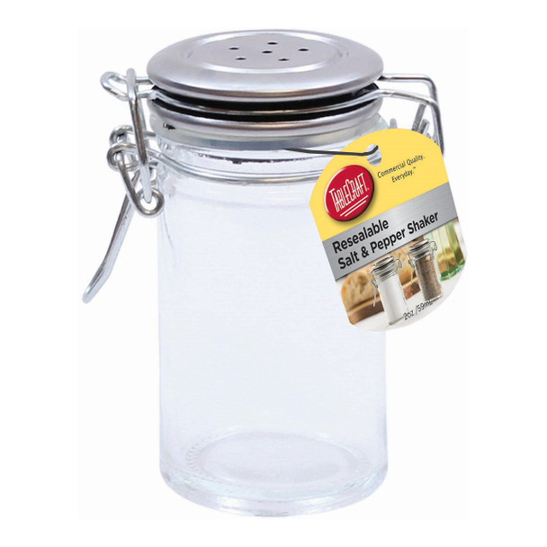 Tablecraft H2S&P Salt & Pepper Shakers, 2 oz., with Clip Top (6pcs/Box)