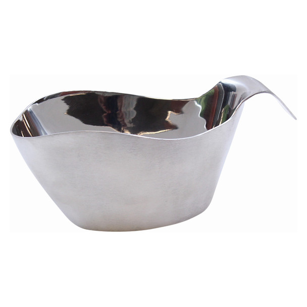 Tablecraft 9803 Stackable Stainless Steel Gravy Boat - 3 oz