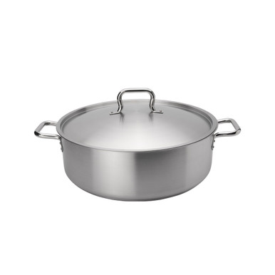 Winco ALB-40 - 40 Qt Aluminum Brazier Pan