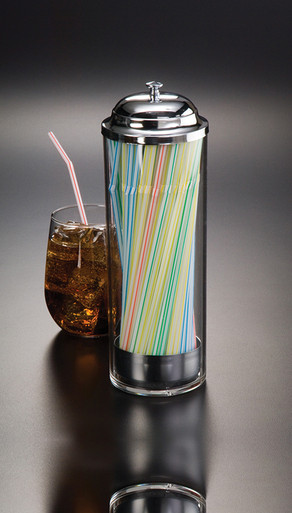 San Jamar ST500 Double-Sided Straw Dispenser - 500 Capacity - Win Depot