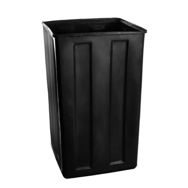 Alpine Industries Wood Commercial Tray Top Trash Can Enclosure, 40 Gallon, Black