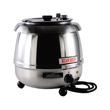 10.5 QT STAINLESS STEEL SOUP WARMER, BLACK COLOR