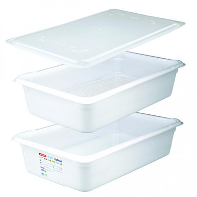 Araven 91185 Food Storage Container with Lid, 14.7 qt., 14-7/8 x 10-3/8 x  9-1/8 - Win Depot