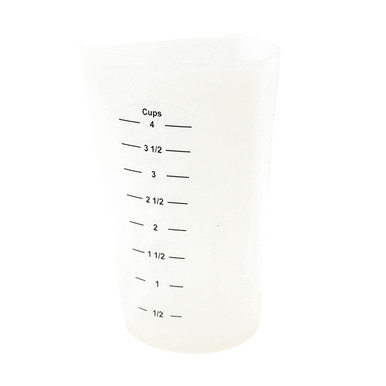 4-Piece White Plastic Measuring Cup Set by Winco - MCPP-4