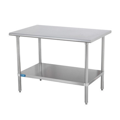 14 Gauge Stainless Steel Bakery and Commercial Work Table with Open Base 36  x 48