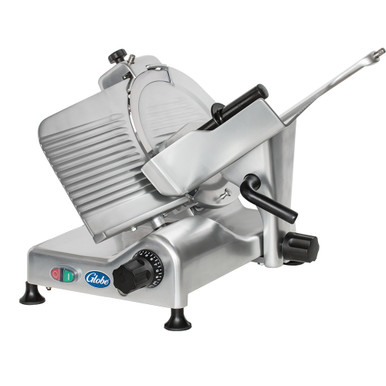 Omcan Manual Horizontal Meat Slicer, 14 Blade, Belt-Driven