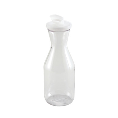 Tablecraft PP321 2 Qt. Clear Plastic Beverage Pitcher with Lid - Win Depot