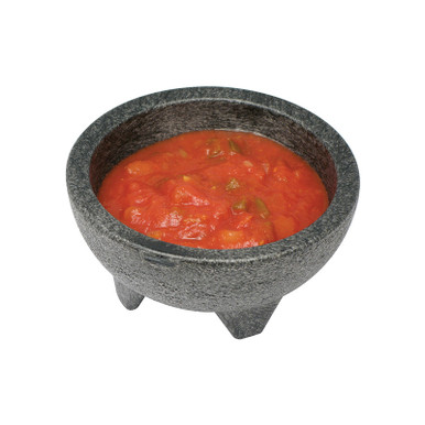 4 oz Molcajete Salsa Bowl for Mexican Restaurant, Charcoal