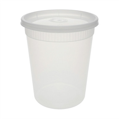 32 oz. Clear Deli Containers and Lids, Case of 240