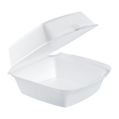 Dart White Foam Hinged Lid Containers 60HT1