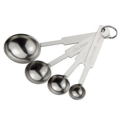 Winco MSP-4P, Stainless Steel Measuring Spoons, 4-Piece Set