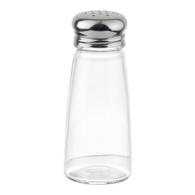 Tablecraft C132-12 Glass 3 oz Salt / Pepper Shaker - Dozen