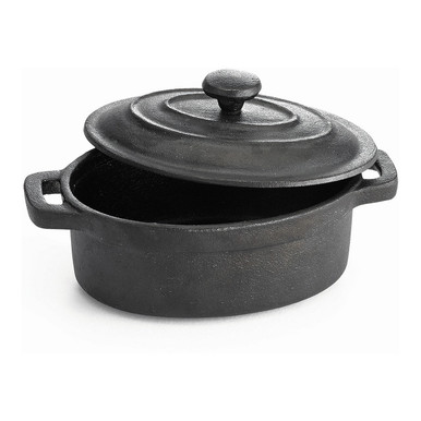 Tablecraft CW30124 8 oz Mini Cast Iron Skillet, 10.375 x 6.125 x 1.25 -  Win Depot