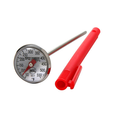 Taylor 3517 1 Dial Type Instant Read Thermometer w/ 4 1/2 Stem, 50 to 550 Degrees F, Stainless Steel