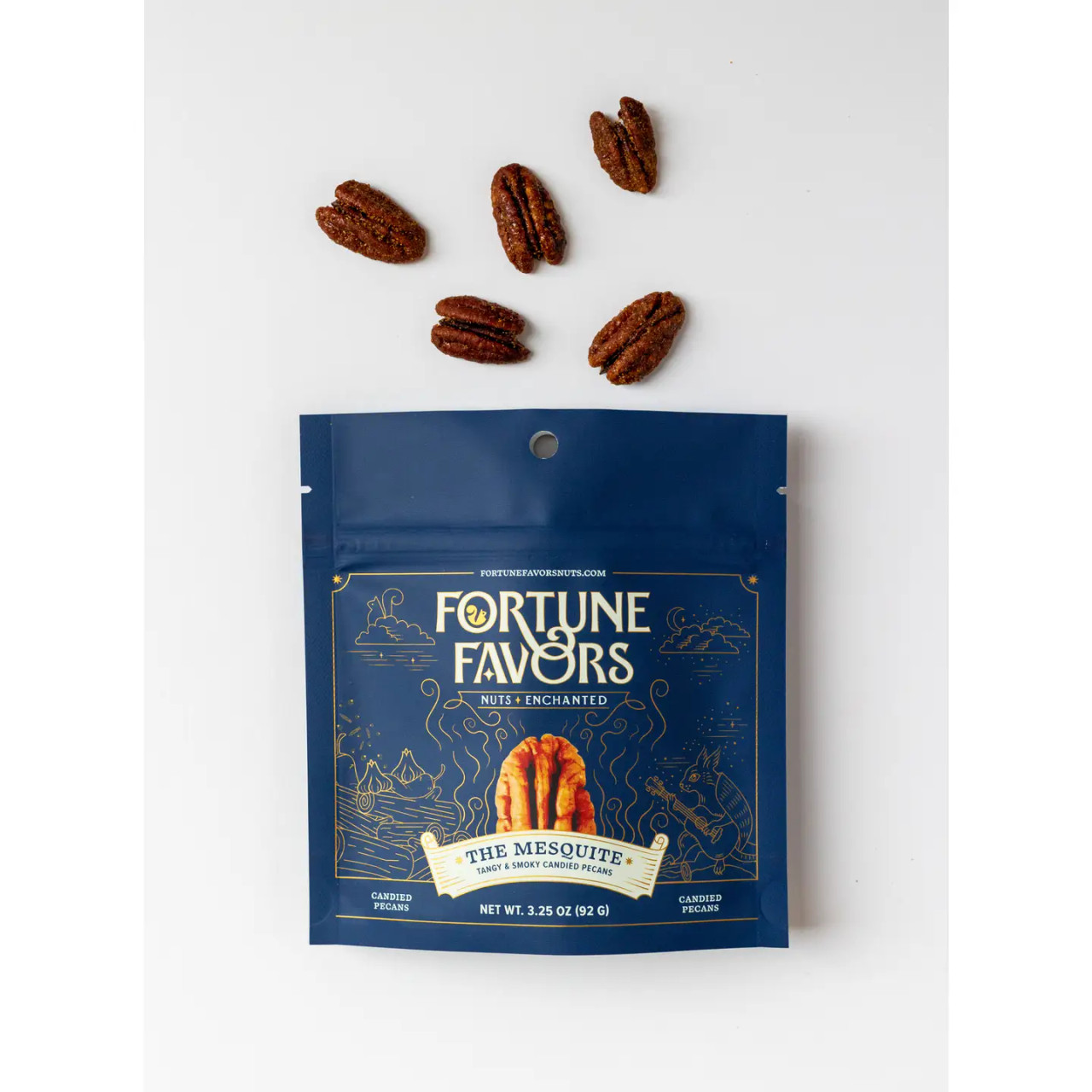 Fortune Favors The Mesquite Pecans 3.25 oz Pouches - Olsson's Fine