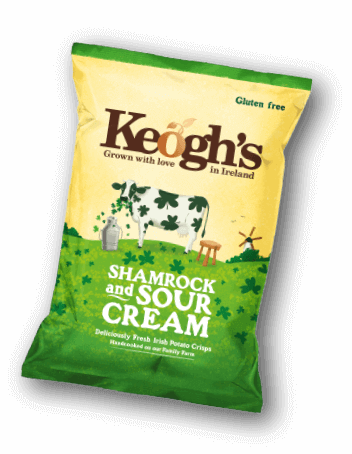 Keogh's Irish Shamrock and Sour Cream Chips 