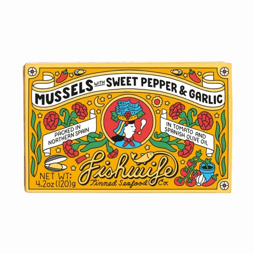 Fishwife Mussels with Sweet peppers and Garlic 