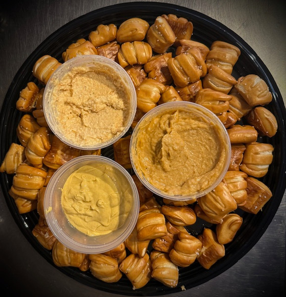Mini Pretzel Bites with 3 dips 