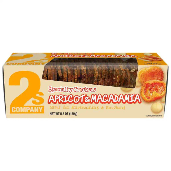 2's Company Apricot and Macadamia Crackers