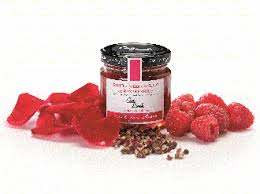 Can Bech Raspberries with Rose Petals and Sichuan Pepper Jam