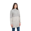 Ladies Herringbone Wool Coat AWL320 Natural/Grey Herringbone SAOL Knitwear Front View