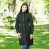 Aran Cable Signature Coat ML126 Army Green SAOL Knitwear Front View