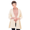 Classic Cable Wool Wrap ML124 Natural White SAOL Knitwear Front View