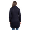 Ladies 4 Buttons Collar Coat AWL108 Navy Blue SAOL Knitwear Reverse View