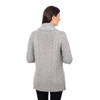 Open Front Cable Knit Cardigan AWL121 Grey SAOL Knitwear Reverse View