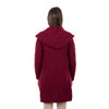 Ladies Classic Fit Long Cardigan with Hood ML116 Wine SAOL Knitwear Reverse View