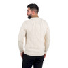 SAOL Crew Neck Sweater AWM208 Natural White SAOL Knitwear Reverse View