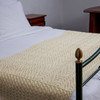 AWT314-BE Knit Aran Bed Runner Natural White Color SAOL