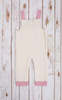 Irish Knit Overalls  NK202 - 508	White Pink Saol