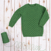 Kids Aran Sweater MK100-105 Green Saol