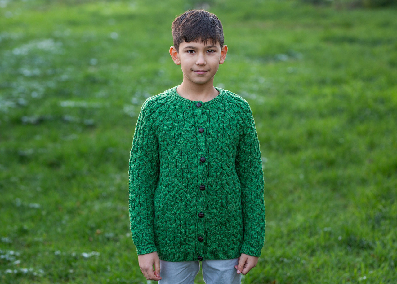 SAOL Kids Aran Merino Wool Sweater, 100% Pure Merino Wool Sweater