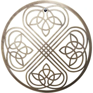 Exclusively Irish Clover Celtic Knotwork Wall Hang Decor in Antique Brass on DublinGiftCompany.com in Irish Wall Art