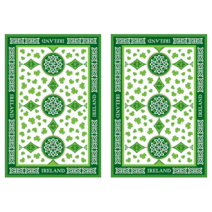 Scattered Shamrocks Irish Tea Towel