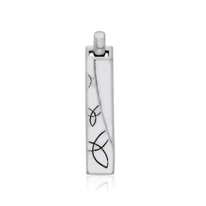 Rectangular Triquetra Pendant in Silver