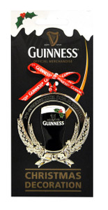 Guinness Christmas Pint Metal Decorations