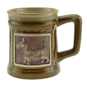 Scottie Dog Stoneware Mug - Brown