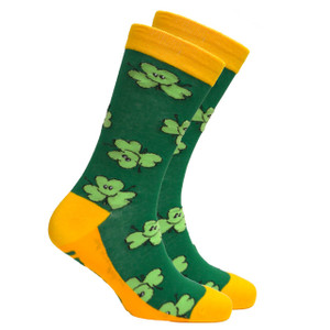 Green Shamrock Ireland Adults Socks