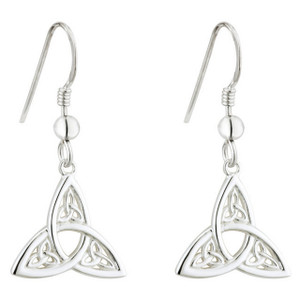 Sterling Silver Trinity Knot Drop Earrings