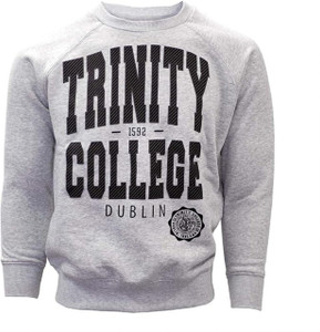 Grey Marl Trinity College Logo Sweatshirt