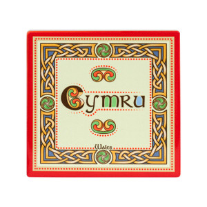 Cymru Ceramic Coaster 4.25"